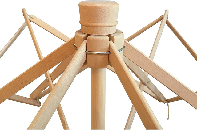 Handcrafted Beechwood Yarn Swift Winder – Large Umbrella Design – Suitable for Knitting and Crocheting – Heavy Duty Natural Swift Yarn Winder