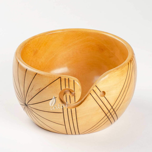 Handmade Large Wooden Yarn Bowl for Knitting Crochet Perfect Yarn Holder Rosewood Bowl for Mothers Day Christmas Gift (X-Large - 7x4, Stripes)