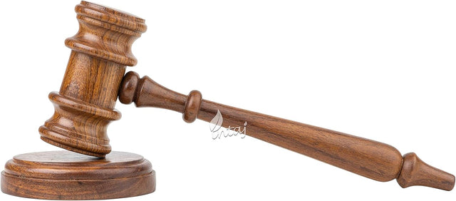 Rosewood Judge Gavel and Sound Block, Handmade Auction Mallet
