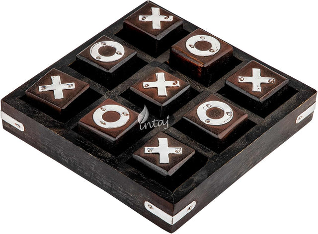 Wooden Tic Tac Toe Board Game, Rustic XOXO Table Decor Design 4