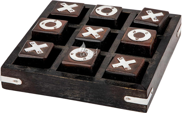 Wooden Tic Tac Toe Board Game, Rustic XOXO Table Decor Design 4