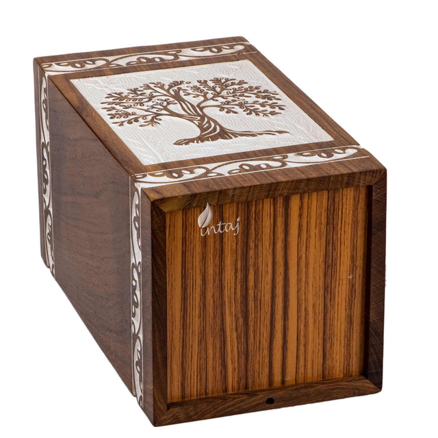 Wooden Cremation Urn – Tree of Life – Suitable for Adults, Children & Pets – 180 Cubic Inch