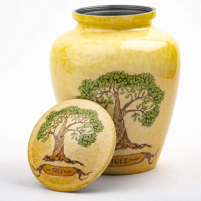 Handcrafted Wooden Cremation Urn – Tree of Life Design – Suitable for Adult Men & Women, Mom & Dad