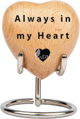 Handcrafted Wooden Cremation Urn – Hummingbird Design – Suitable for Pet Ashes, Dogs, Cats – 14 Cu/in Capacity
