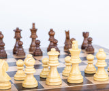 Handmade Wooden Chess Board, 12 Inch Large Wood Game Board