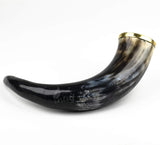 Handmade Buffalo Horn Beer Mug, Large Viking Horn Tankard
