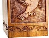 Handcarved Wooden Cremation Urn – Rosewood Design – Suitable for Adult Men & Women, Mom & Dad – 115 Cu/in Capacity