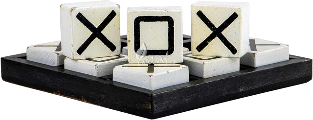 Wooden Tic Tac Toe Board Game, Rustic XOXO Table Decor Design 5