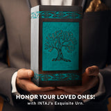 Mini Rosewood Keepsake Urn – Tree of Life – Suitable for Men, Women, Mom & Dad – 20lbs