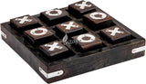 Wooden Tic Tac Toe Board Game, Rustic XOXO Table Decor Design 4