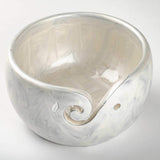 Handmade Large Wooden Yarn Bowl for Knitting Crochet Perfect Yarn Holder Rosewood Bowl for Mothers Day Christmas Gift (X-Large - 7x4, White Patch)