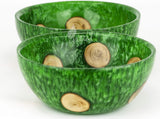 Handmade Teal Green Mosaic Serving Bowl, Large Salad Bowl