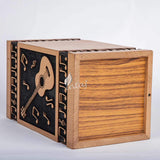 Handcarved Wooden Cremation Urn – Guitar Design Memorial Urn – Suitable for Adult Men & Women, Children & Pets – 115lbs Capacity