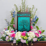 Handcarved Wooden Cremation Urn – Tree of Life – Suitable for Adult Men & Women, Mom & Dad – 115lbs Capacity