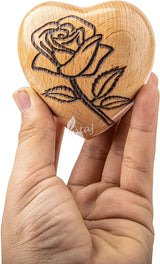Handcarved Wooden Cremation Urn – Humming Bird Design – Suitable for Dogs & Cats – 7 Cu/in Capacity
