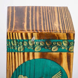 INTAJ Handmade Wooden Cremation Urn for Human Ashes - Humming Bird - Wooden Burial Urns Hand-Crafted - Funeral Cremation Urn for Ashes (Teal Pine, Large - 11.25Hx6.25W (250 Cu/in))