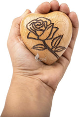 Handcarved Wooden Cremation Urn – Humming Bird Design – Suitable for Dogs & Cats – BeechWood 7 Cu/in Capacity