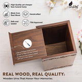 Handcarved Wooden Cremation Urn – Tree of Life – Suitable for Adult Men & Women, Mom & Dad – 115lbs Capacity