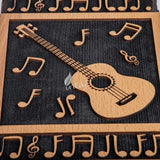 Handcarved Wooden Cremation Urn – Guitar Design Memorial Urn – Suitable for Adult Men & Women, Children & Pets – 180lbs Capacity