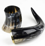 Handmade Buffalo Horn Beer Mug, Large Viking Horn Tankard