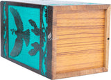 Handcarved Wooden Cremation Urn – Peaceful Bird Design in Rosewood – Suitable for Adult Men & Women, Mom & Dad, and Pet Dogs – 250 Cu/in Capacity
