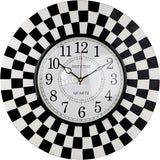 Silent Round Wall Clock, 14 Inch Chess Decorative Clock