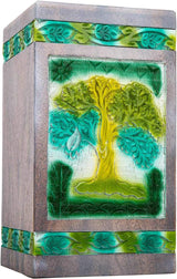 Handcarved Wooden Cremation Urn – Tree of Life Design – Suitable for Adult Men & Women, Mom & Dad, Dogs – 180 Cu/in Capacity