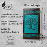 Handcarved Wooden Cremation Urn – Tree of Life Design – Suitable for Men & Women, Mom & Dad – 20lbs Capacity