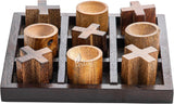 Wooden Tic Tac Toe Board Game, Rustic XOXO Table Decor Design 6