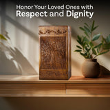 Wooden Cremation Urn – Tree of Life – Suitable for Adults, Children & Pets – 180 Cubic Inch