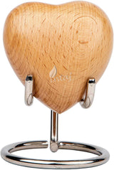 Handcarved Wooden Cremation Urn – Humming Bird Design – Suitable for Dogs & Cats – BeechWood 10 Cu/in Capacity