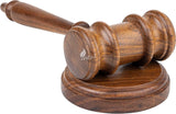 Rosewood Judge Gavel and Sound Block, Handmade Auction Mallet