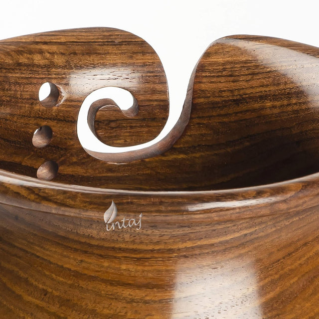 Handcrafted Wooden Yarn Bowl – Ideal for Knitting & Crocheting, Perfect for Storage and Organization – Suitable for Yarn Lovers – Gift Ready