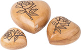 Handcarved Wooden Cremation Urn – Humming Bird Design – Suitable for Dogs & Cats – 14 Cu/in Capacity