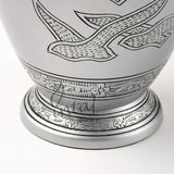 Handcrafted Cremation Urn – Arcadia Black Design in Royal Silver – Suitable for Adult Men & Women, Mom & Dad