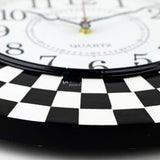 Silent Round Wall Clock, 14 Inch Chess Decorative Clock