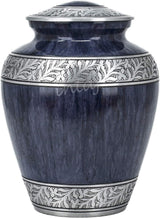 Handcrafted Cremation Urn – Cloud Blue Design – Suitable for Adult Men & Women, Mom & Dad – 200lbs Capacity