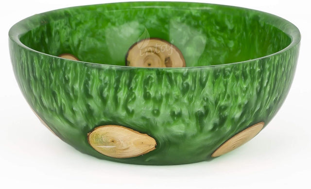 Handmade Teal Green Mosaic Serving Bowl, Large Salad Bowl