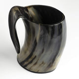Natural Buffalo Horn Beer Mug, Large Handmade Viking Tankard