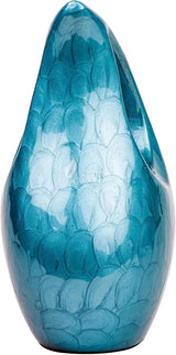 Handcrafted Cremation Urn – Diamond Cut Royal Blue Design – Suitable for Adult Men & Women, Mom & Dad –  Set of 4 Small Size