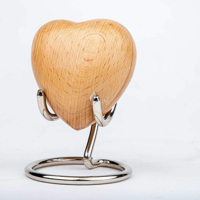 Handcarved Wooden Cremation Urn – Humming Bird Design – Suitable for Dogs & Cats – BeechWood 10 Cu/in Capacity