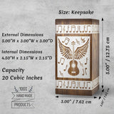 Handcrafted Wooden Cremation Urn – Guitar Wings of Angel – Suitable for Men, Women, Mom & Dad – 250lbs