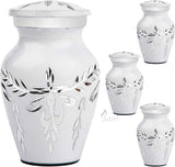 Handcarved Wooden Cremation Urn – Diamond Cut Design – Suitable for Adult Men & Women – Small Set of 4