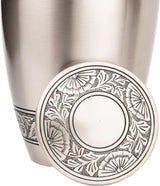 Handcrafted Brass Cremation Urn – Pewter Finish Design – Suitable for Adult Men & Women, Mom & Dad – 250lbs Capacity