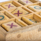 Wooden Tic Tac Toe Board Game, Rustic XOXO Table Decor Design 3