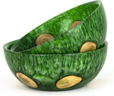 Handmade Teal Green Mosaic Serving Bowl, Large Salad Bowl