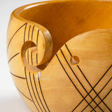 Handmade Large Wooden Yarn Bowl for Knitting Crochet Perfect Yarn Holder Rosewood Bowl for Mothers Day Christmas Gift (X-Large - 7x4, Stripes)