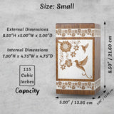 Handcarved Wooden Cremation Urn – Hummingbird Design in Rosewood – Suitable for Adult Men & Women, Mom & Dad, Pets – 115lbs Capacity