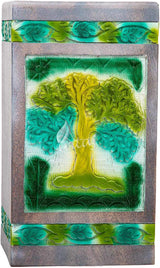 Handcarved Wooden Cremation Urn – Tree of Life Design – Suitable for Adult Men & Women, Mom & Dad, Dogs – 250 Cu/in Capacity