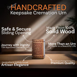 Handcarved Wooden Cremation Urn – Tree of Life – Suitable for Adult Men & Women – 250lbs